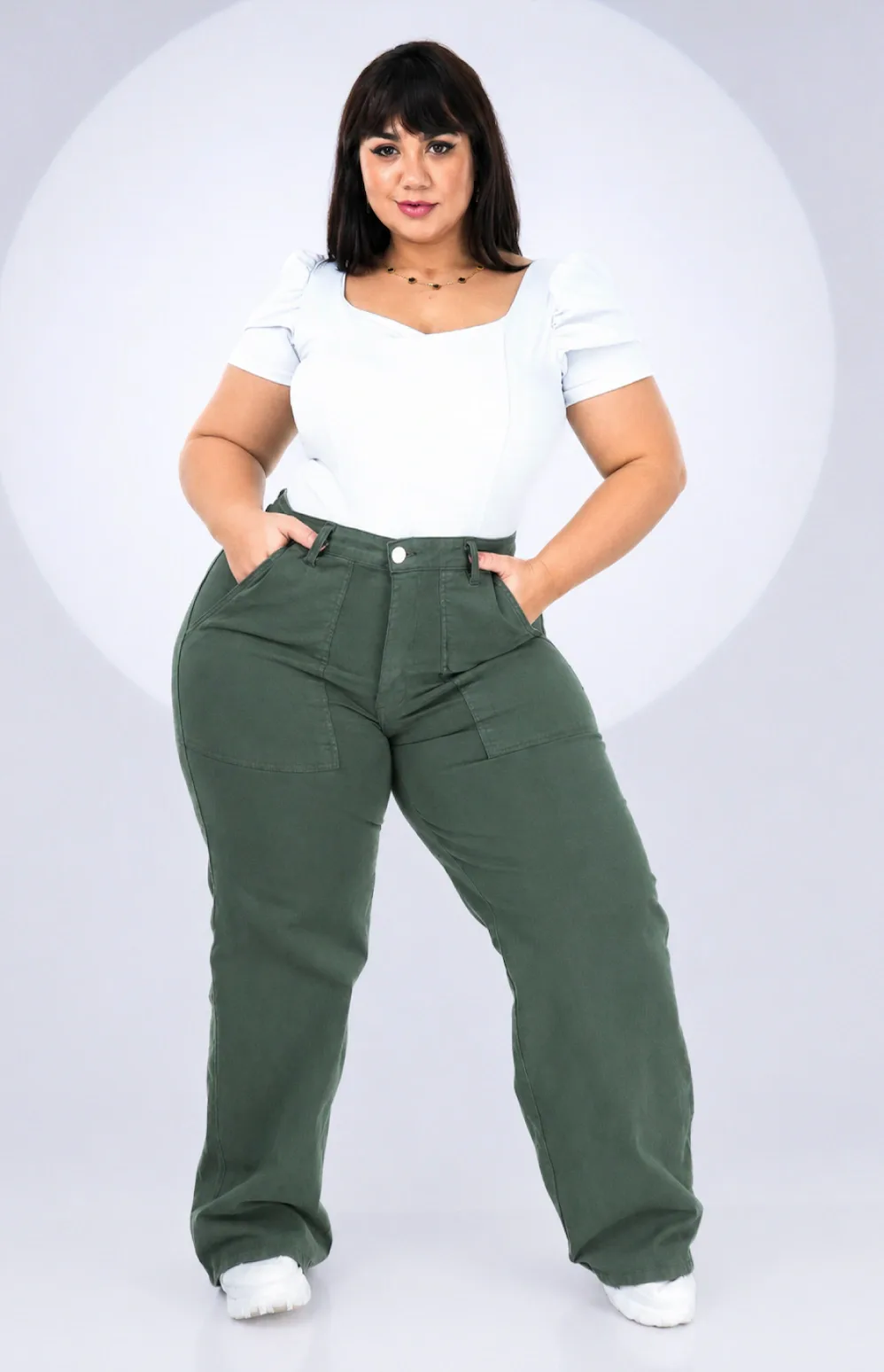 CALÇA FEMININA - WIDE LEG VERDE